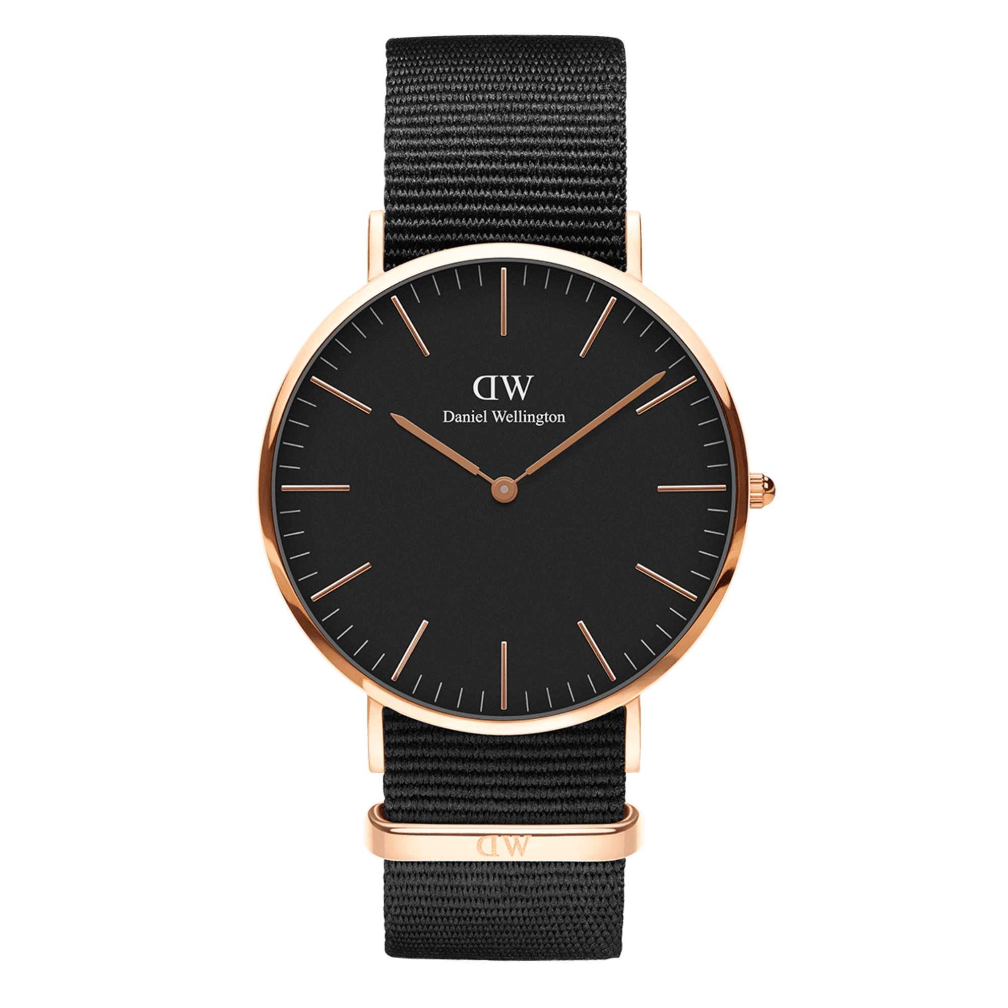 Daniel Wellington　メンズ時計 Cornwall - Black men's watch with rose gold 40mm | DW