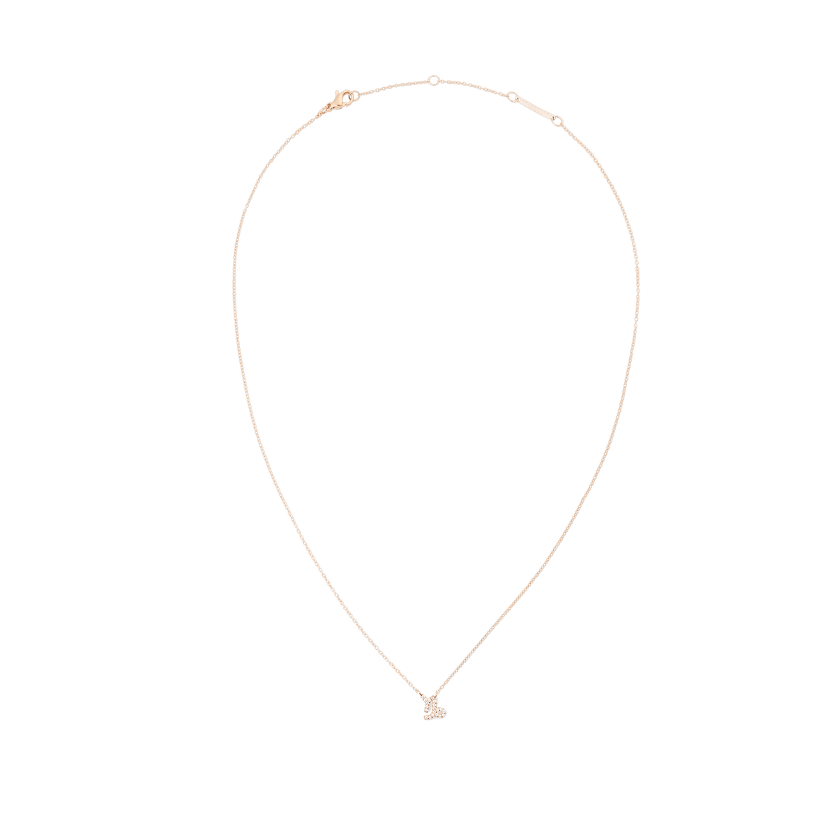 Crystal Zodiac Chain Necklace Rose Gold with a fine adjustable chain and a sparkling crystal Capricorn pendant, designed for a minimalist and elegant look.