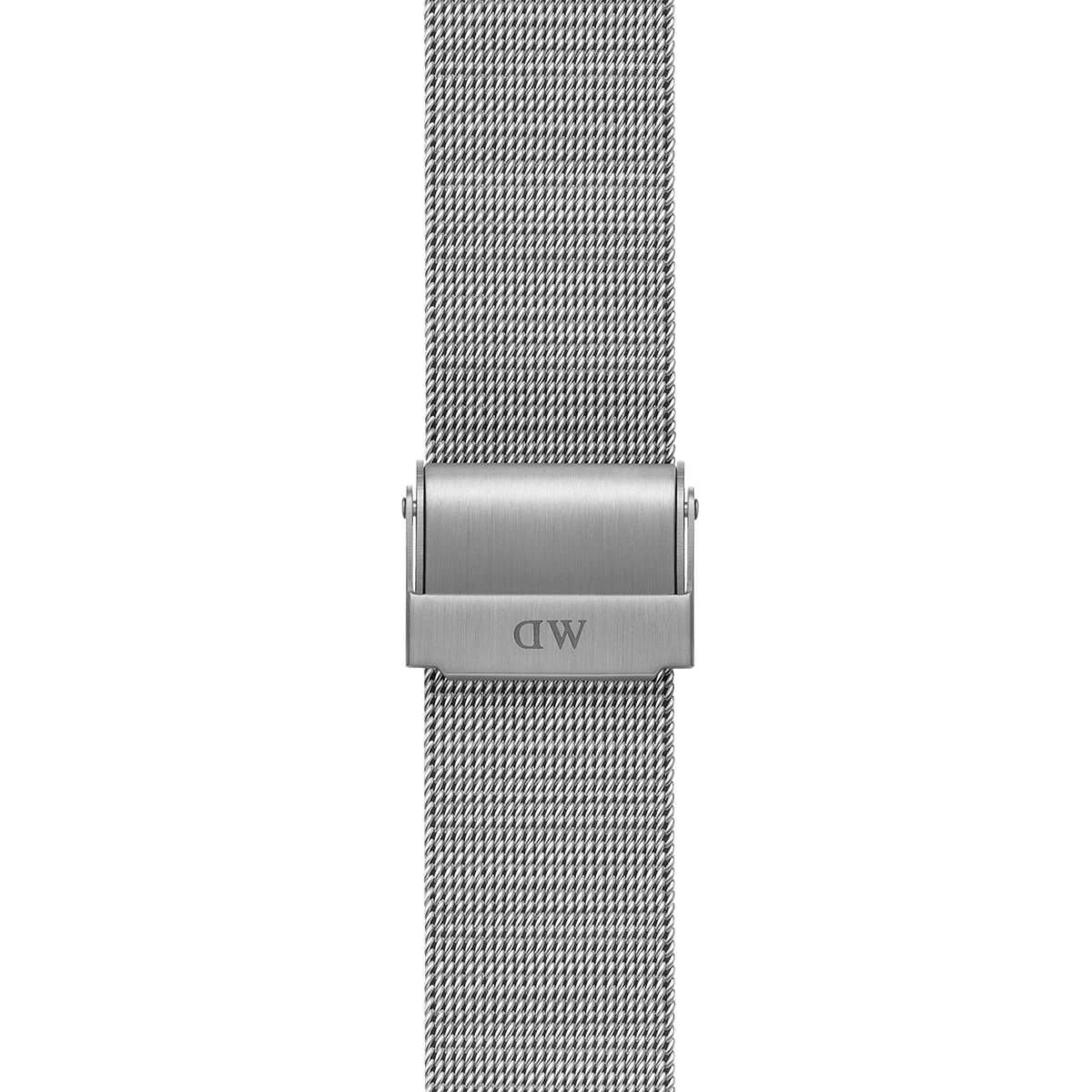 Smartwatch Strap Mesh Silver featuring a polished stainless steel mesh band and a secure adjustable clasp, designed for comfort and everyday elegance.