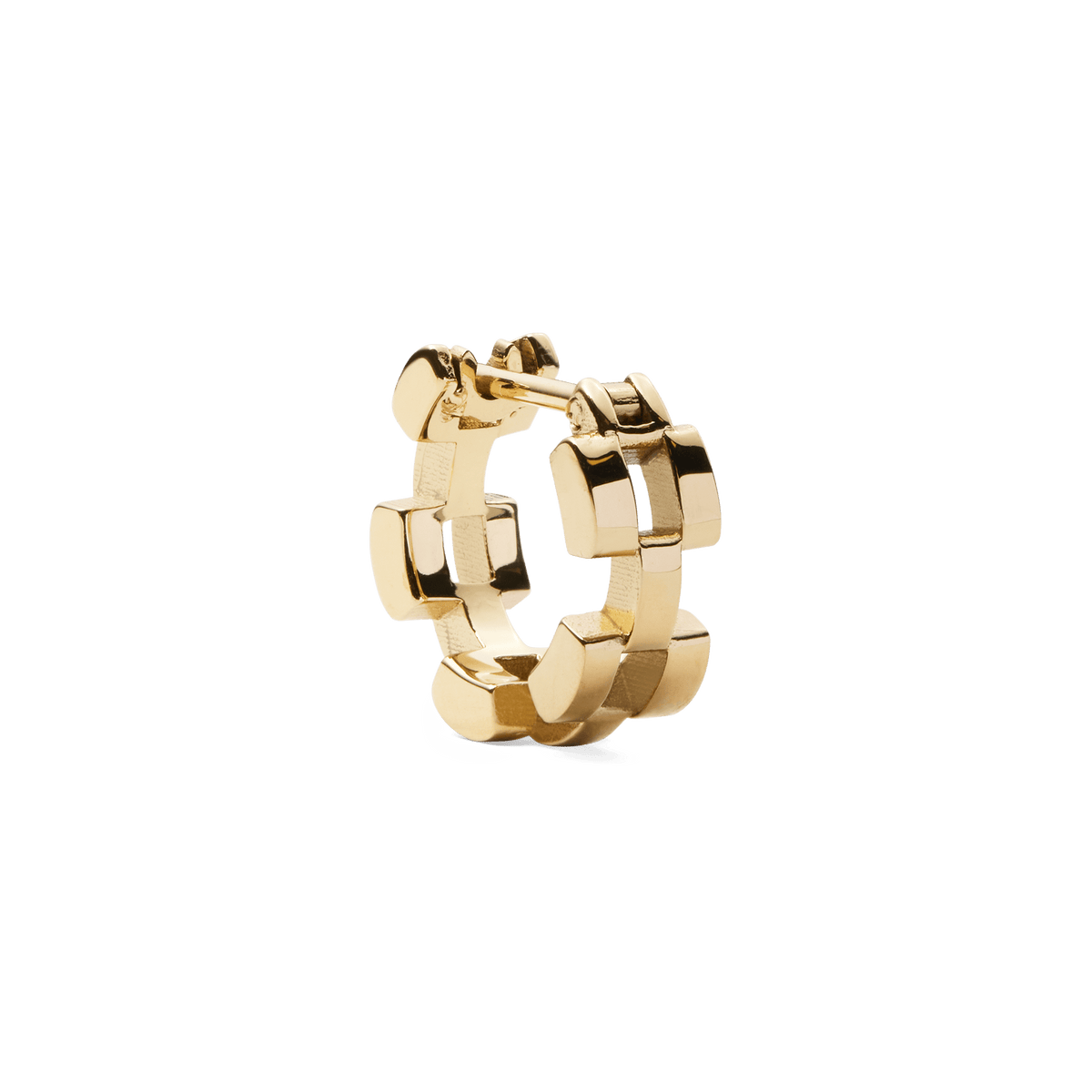 Daniel Wellington 3-Link Earrings Gold featuring a bold, geometric open link design in polished gold-tone stainless steel, crafted for a modern and elegant finish.