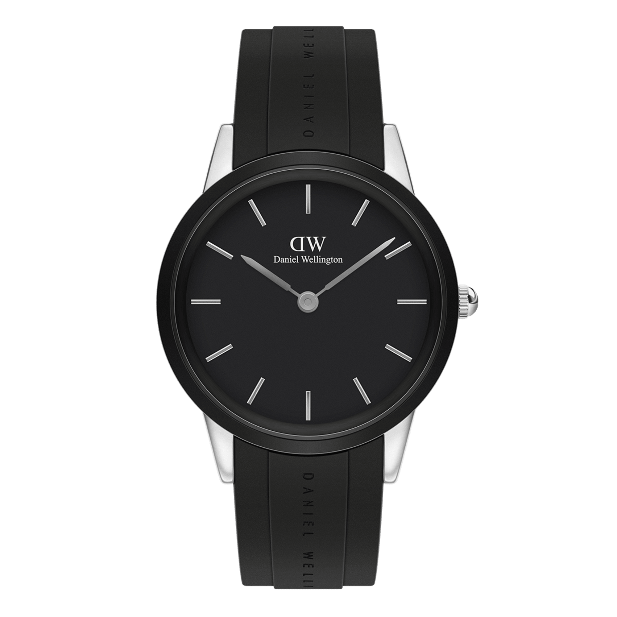 時計 DANIEL WELLINGTON Iconic Motion - Black and Silver Sports Watch 40mm | DW