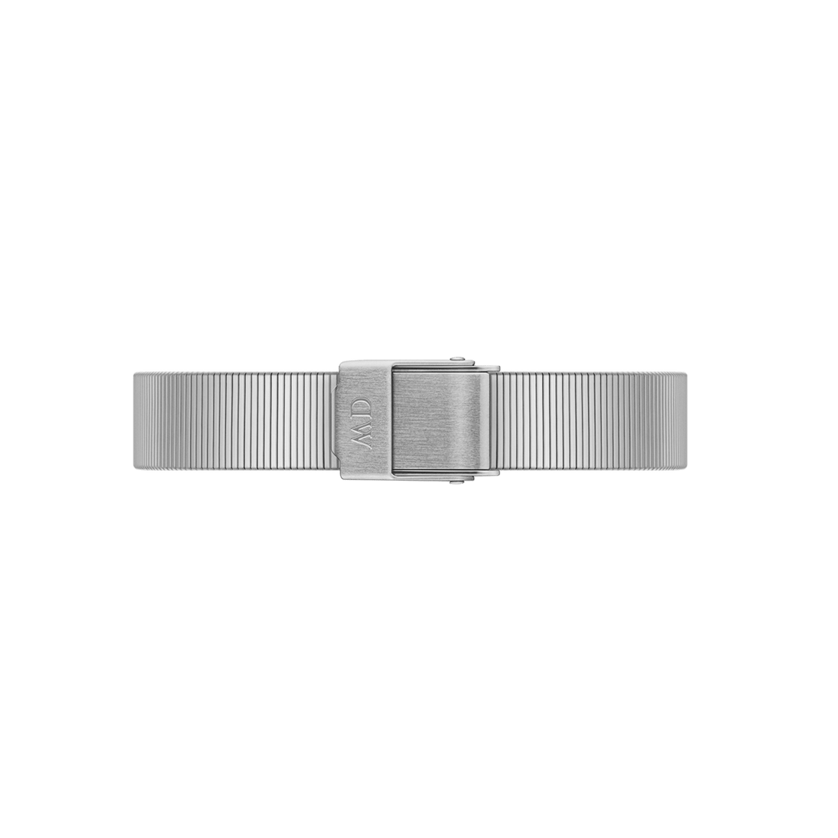 Quadro Studio piano link strap in polished silver stainless steel with an adjustable clasp, designed for a secure and comfortable fit on petite wrists.