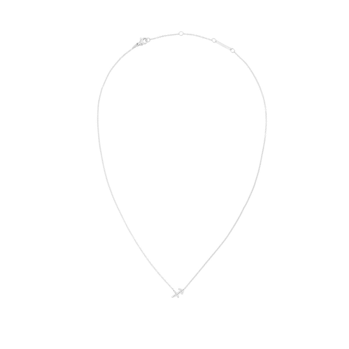 Crystal Zodiac Chain Necklace Silver with a fine adjustable chain and a Sagittarius zodiac pendant set with sparkling crystals, designed for a minimalist and elegant look.