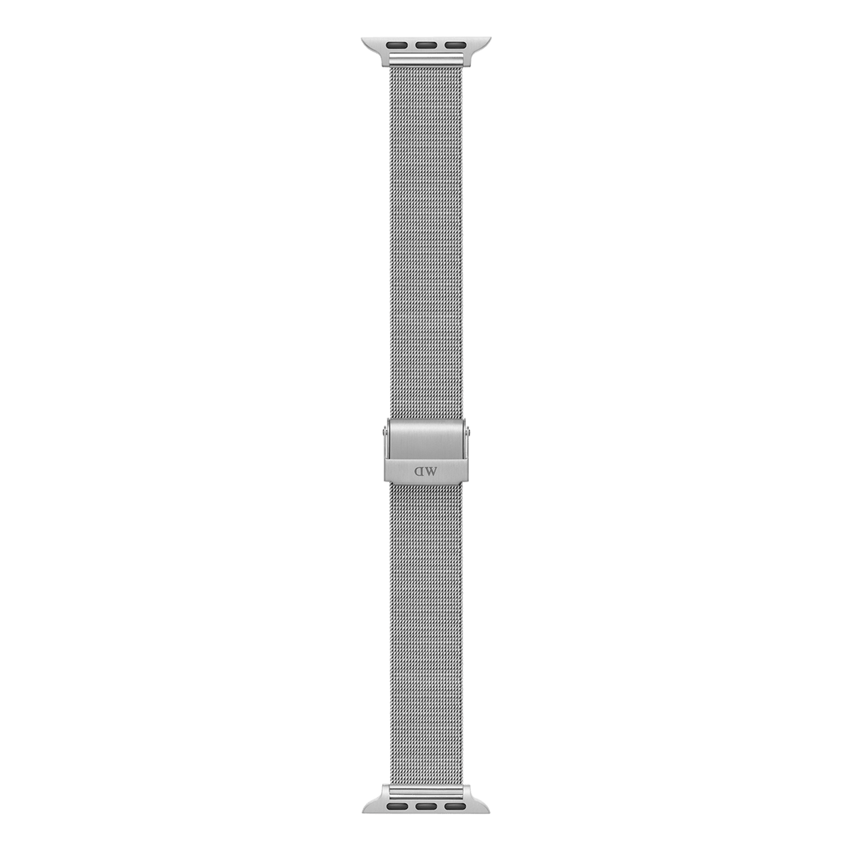 Smartwatch Strap Mesh Silver with a polished stainless steel mesh band and adjustable clasp, designed to fit Apple Watch cases for a comfortable and stylish upgrade.