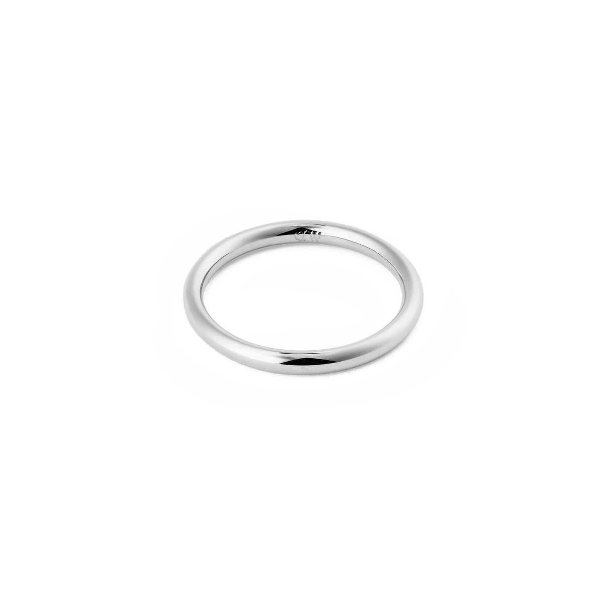 A classic Arch Ring Silver 2.5mm with a slim, polished silver band and smooth, rounded edges, crafted from stainless steel for a refined, minimalist look.