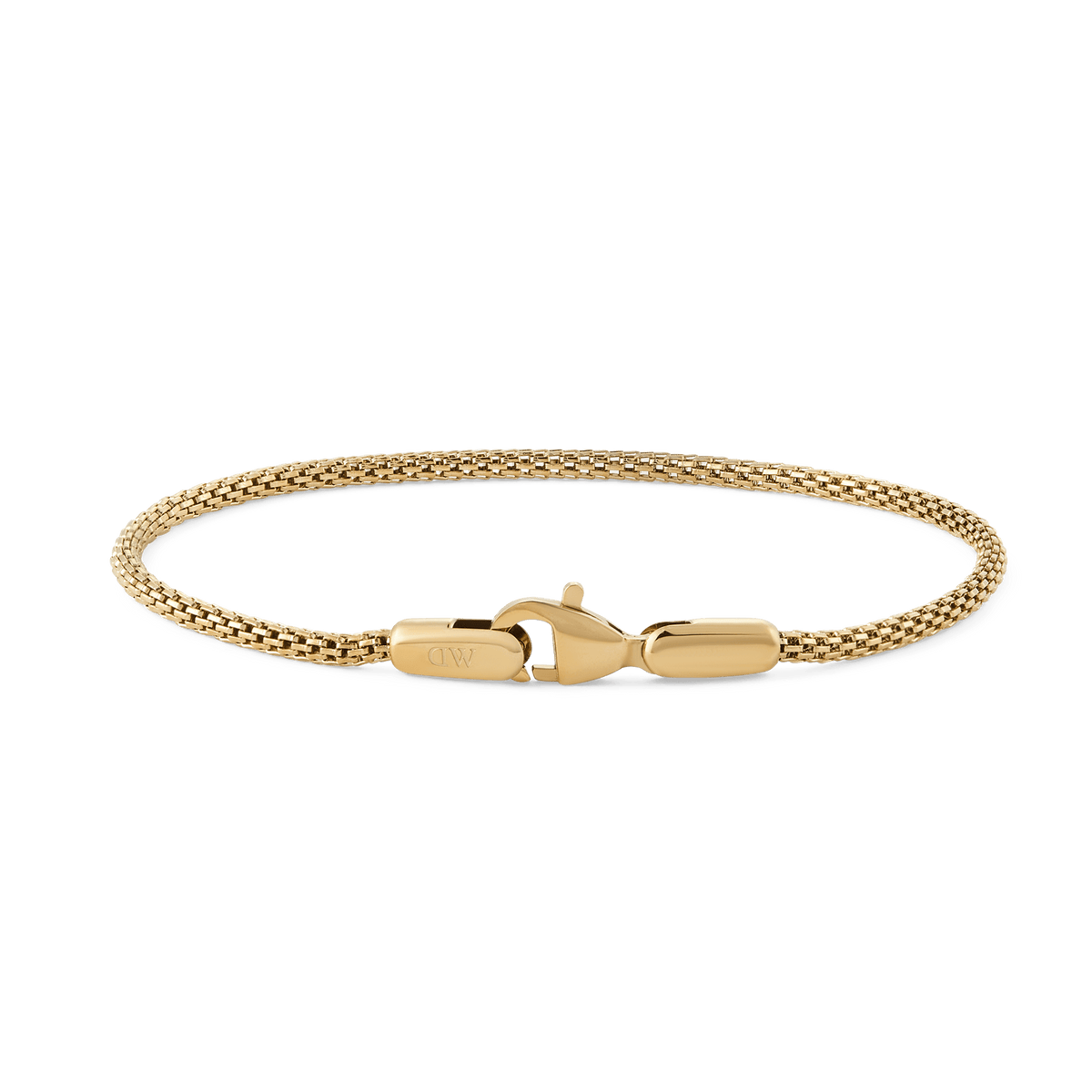Slim gold Tide Mesh Bracelet Evergold 1.8 with a classic mesh texture and lobster clasp, crafted from stainless steel and finished with polished PVD gold plating.