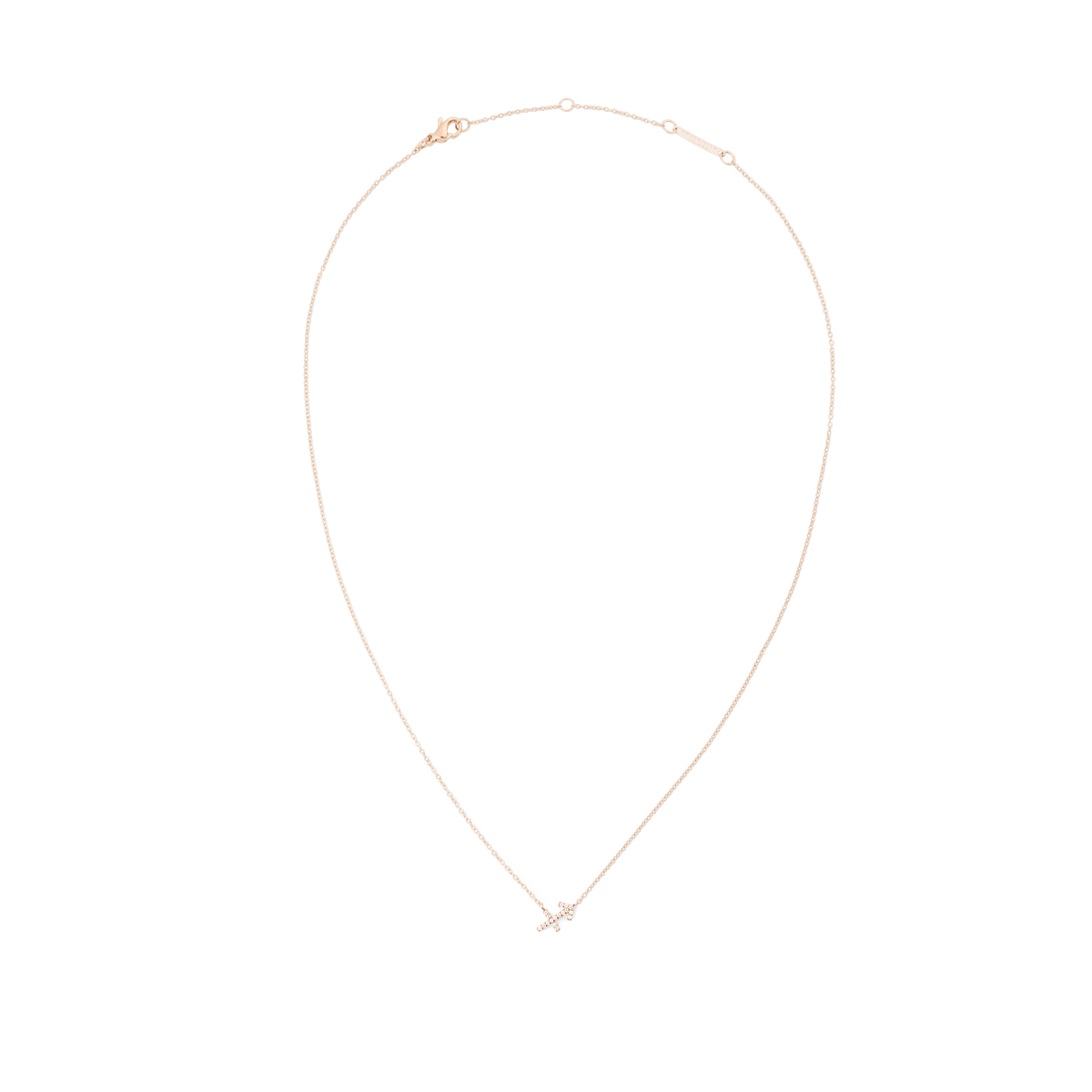 Crystal Zodiac Chain Necklace Rose Gold with a fine adjustable chain and a sparkling crystal zodiac pendant, crafted for a minimalist and modern look.