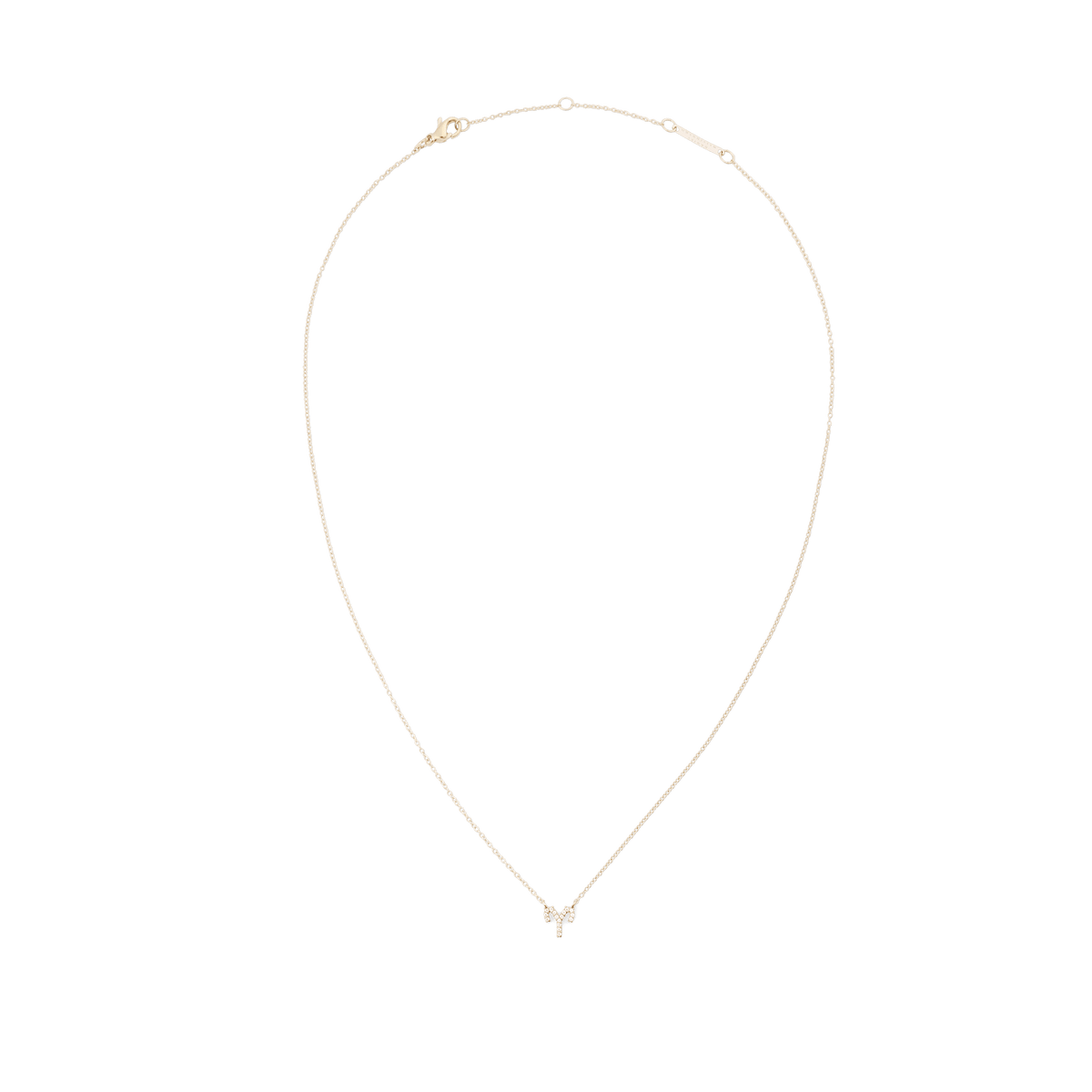 Crystal Zodiac Chain Necklace Gold features a fine gold chain with an Aries zodiac pendant set with sparkling crystals, offering a minimalist and elegant jewellery choice.