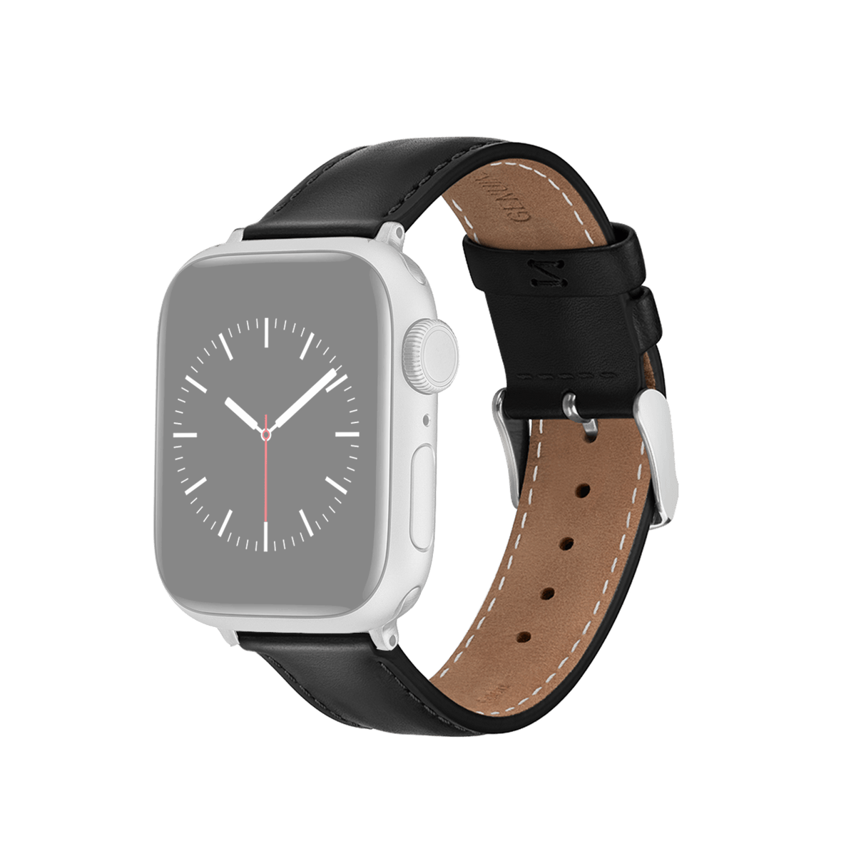 Smartwatch Strap Leather Silver