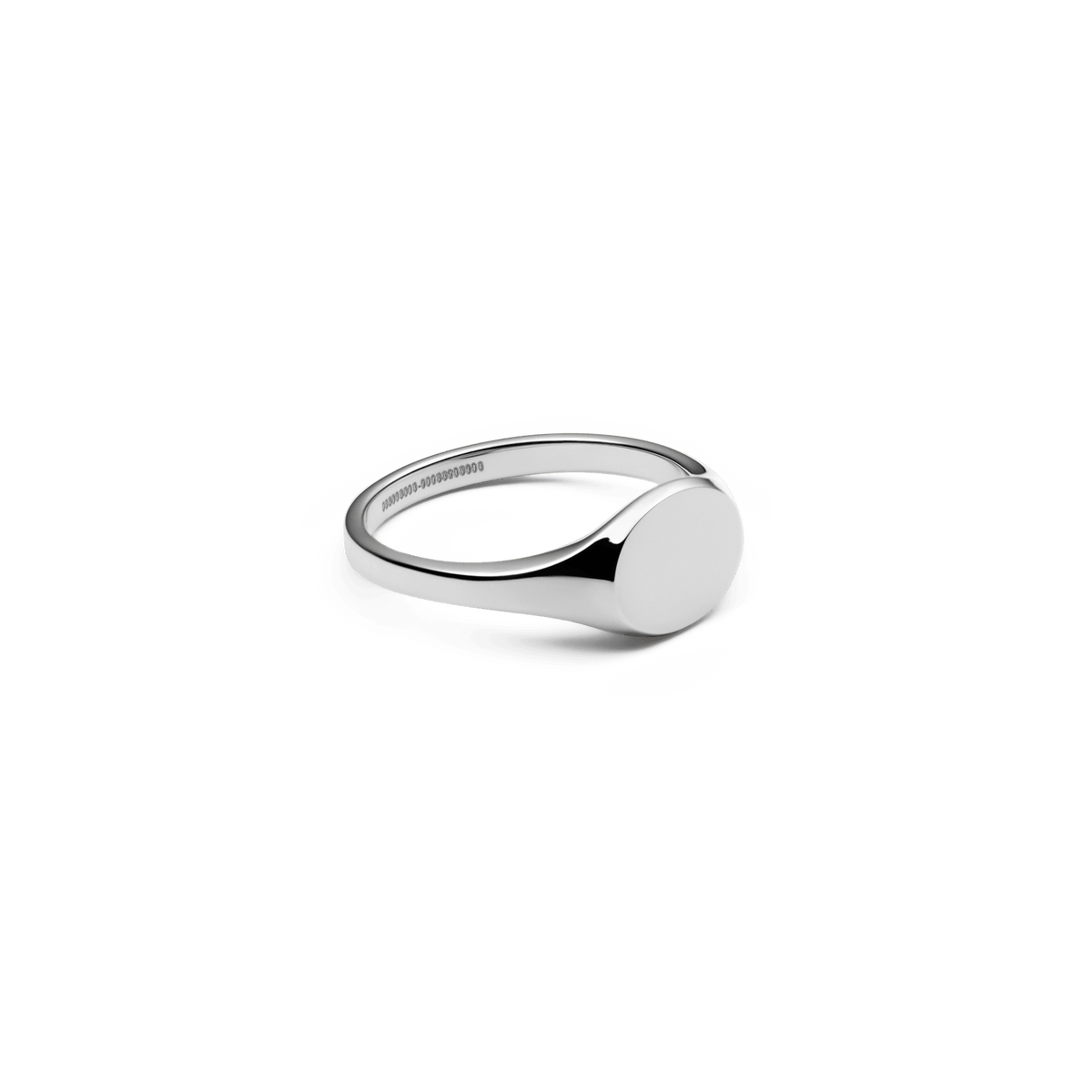 Classic Mini Signet Ring Silver with a slim, curved band and a polished oval top, crafted from high quality 316L stainless steel for a minimalist, modern look.