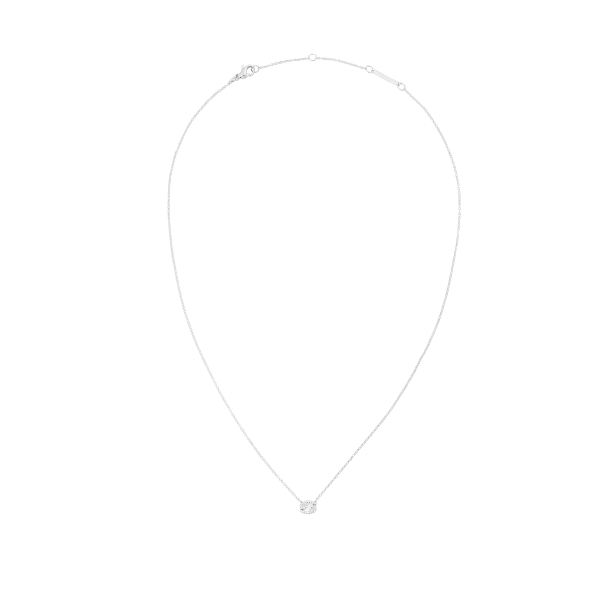 Crystal Zodiac Chain Necklace Silver featuring a fine chain and a Cancer zodiac pendant with hand-set crystals, designed for a minimalist and elegant look.