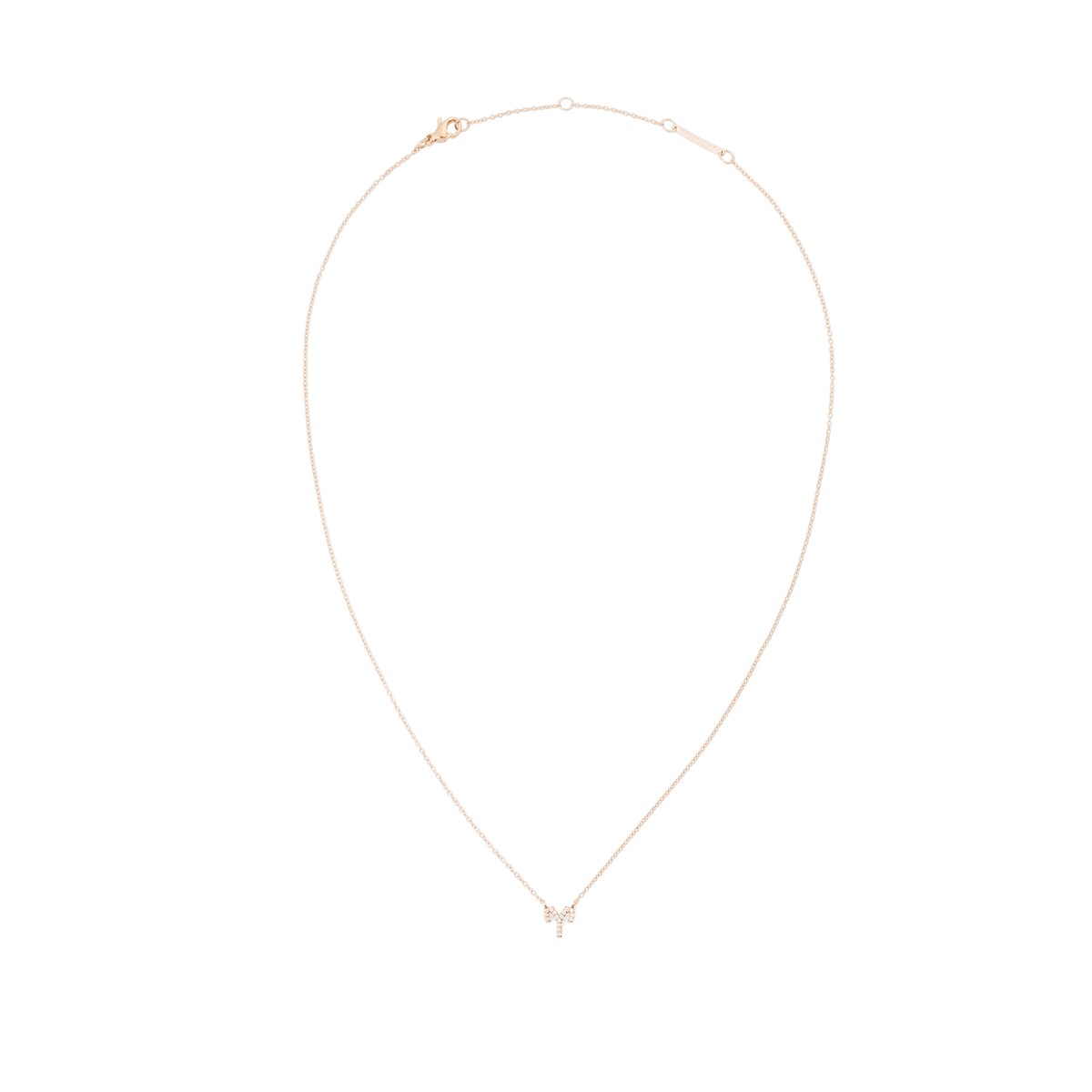 Crystal Zodiac Chain Necklace Rose Gold featuring a fine rose gold chain with an adjustable clasp and a small zodiac pendant set with sparkling crystals for a minimalist, personal touch.