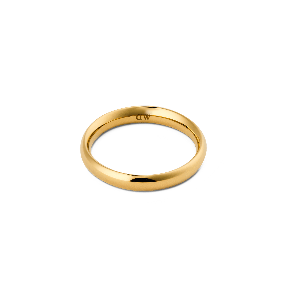 Arch Ring Gold 3.5mm featuring a classic, softly curved band with a polished gold finish, designed for everyday wear and effortless stacking.