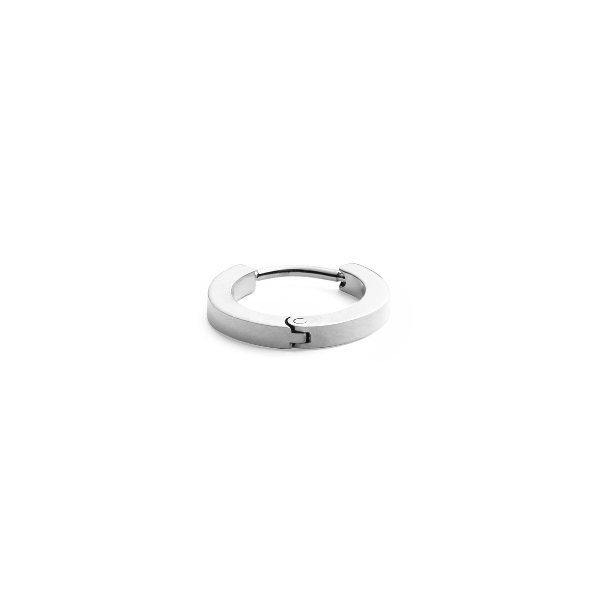 Small Hoop Earring Silver with a polished stainless steel finish, featuring a secure clasp and minimalist design suitable for everyday wear.