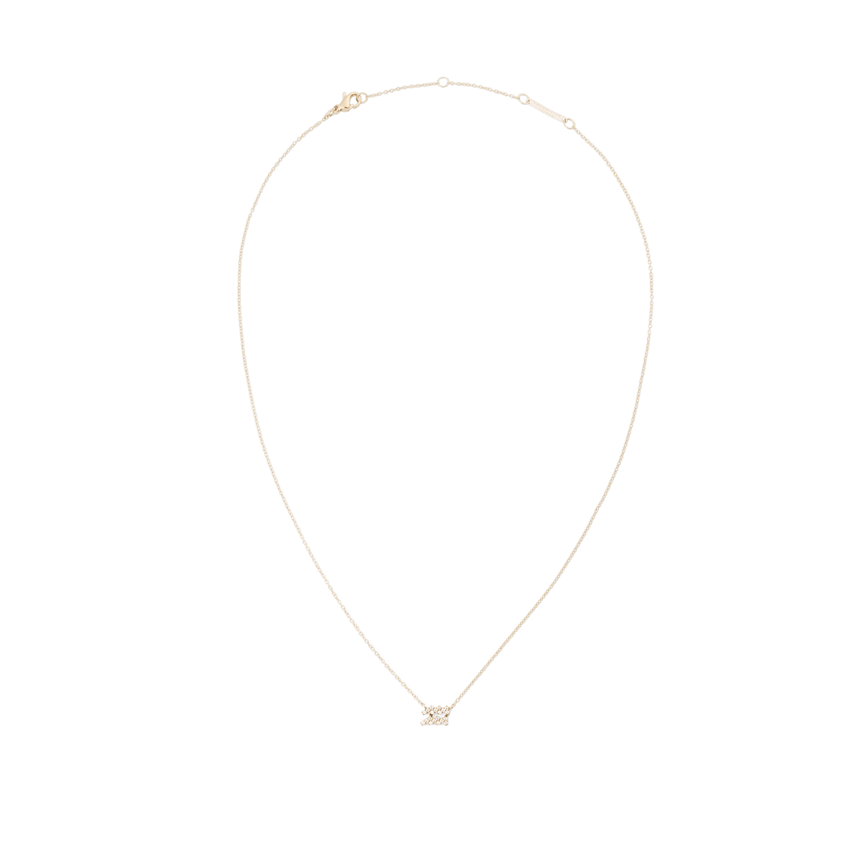 Crystal Zodiac Chain Necklace Gold featuring a fine gold chain with an adjustable clasp and a zodiac pendant set with sparkling crystals, designed for a minimalist and personalised look.