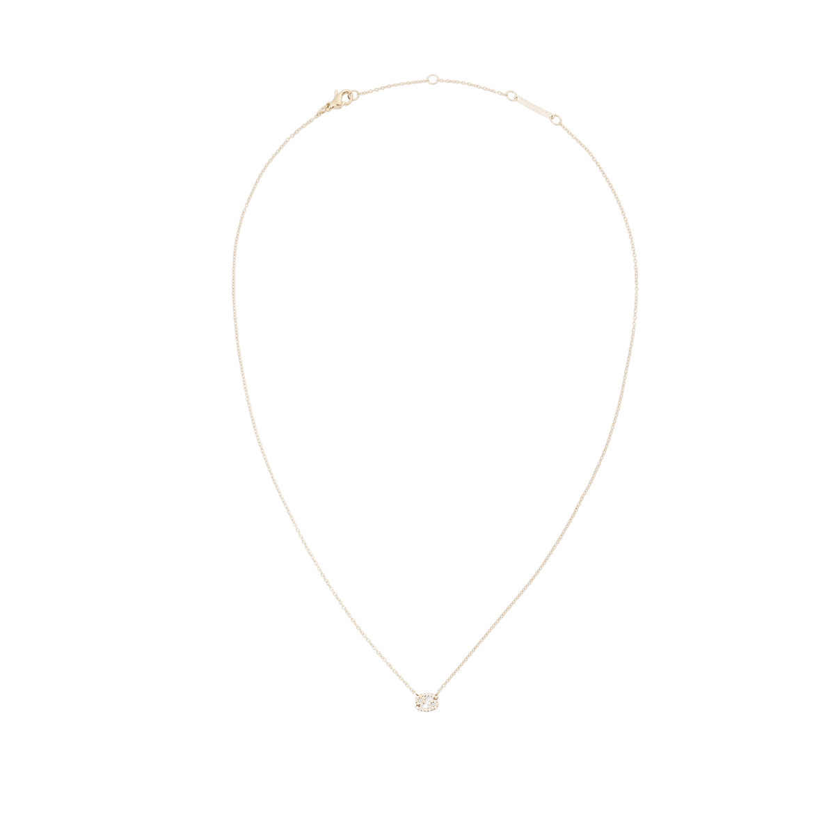 Crystal Zodiac Chain Necklace Gold with a fine adjustable chain and a Cancer zodiac pendant set with sparkling crystals, crafted in stainless steel with PVD gold plating.