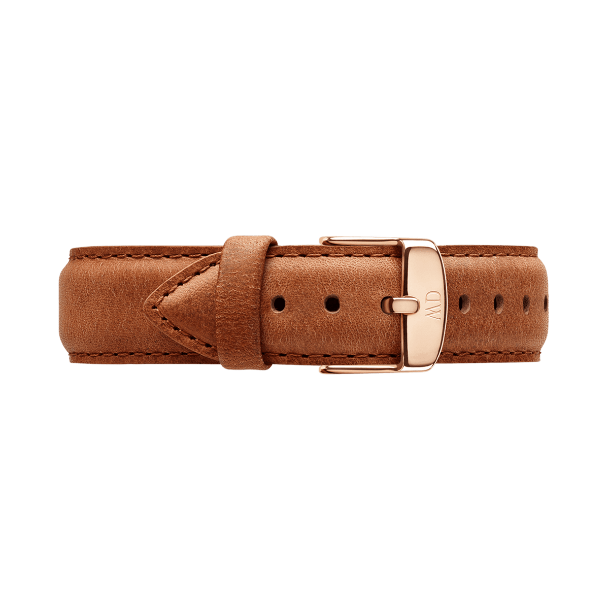 Classic Durham Strap Rose Gold crafted from light brown genuine leather, featuring a smooth finish, neat stitching, and a rose gold buckle for a refined and versatile look.