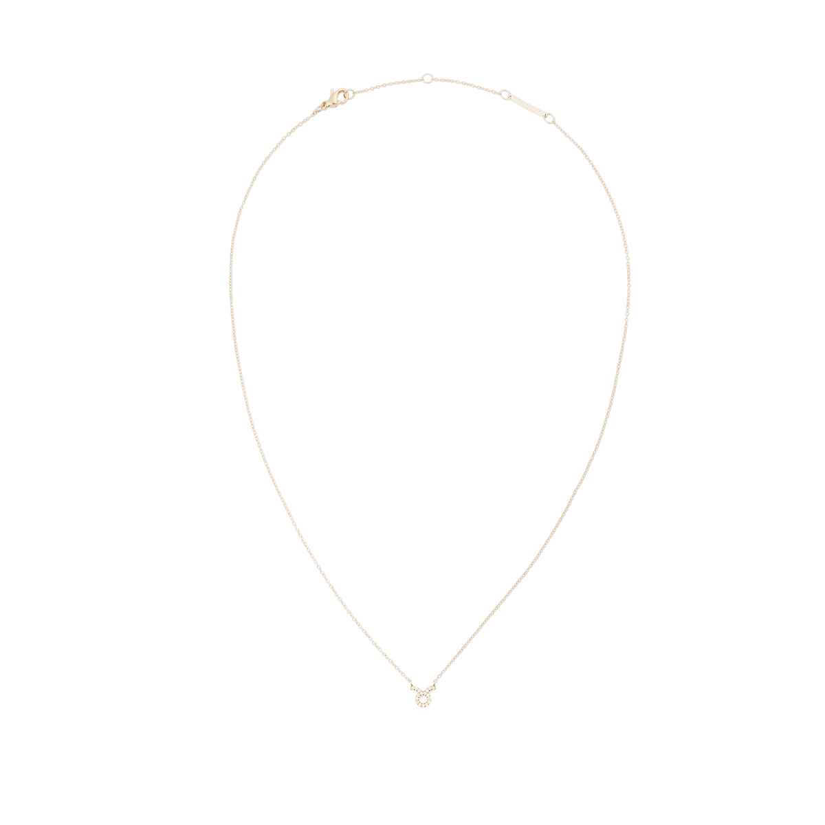 Crystal Zodiac Chain Necklace Gold with a delicate gold chain and a Taurus zodiac pendant set with sparkling crystals, designed for a minimalist and personalised look.