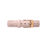 Rouge Strap Rose Gold features a soft pink genuine leather band with a pressed crocodile pattern and a polished rose gold buckle, offering a refined and modern look for your watch.
