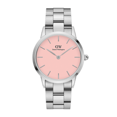 Iconic Link Blush Silver features a stainless steel bracelet and a pastel pink dial, combining minimalist design with a polished finish for a stylish ladies watch suitable for everyday wear.