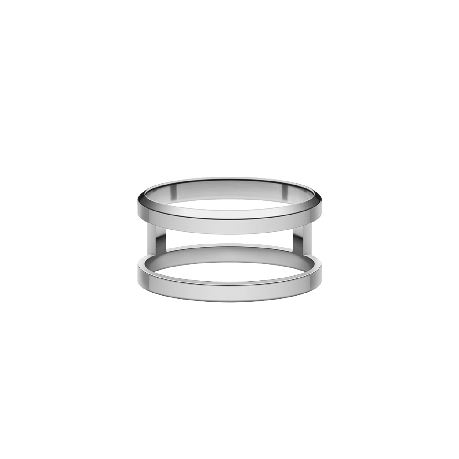 Elan Dual Ring Silver