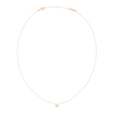 Delicate rose gold necklace featuring a fine chain and a small star-shaped pendant set with sparkling white cubic zirconia stones, designed to sit elegantly on the collarbone.