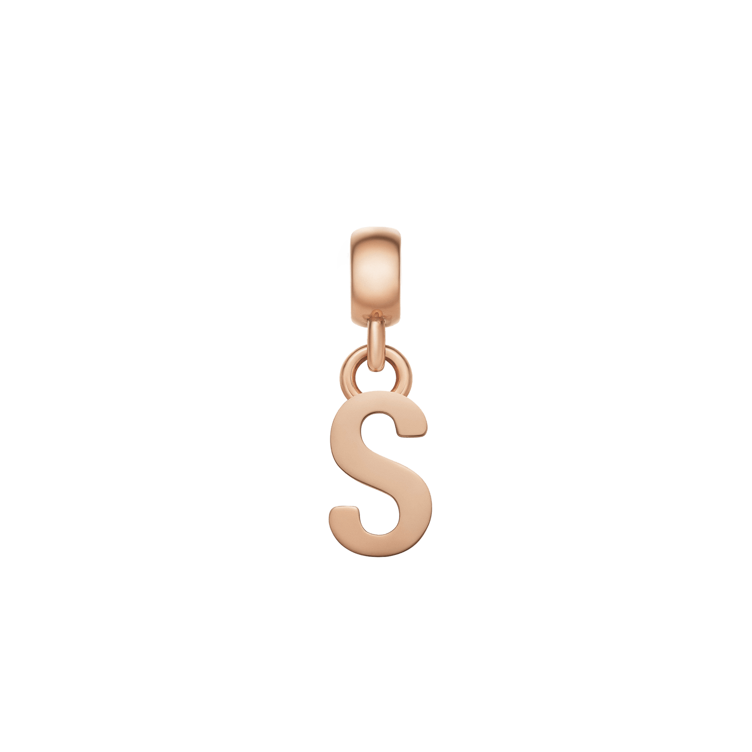 Letter Charm Rose Gold