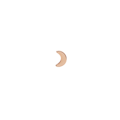 Moon Stud Rose Gold earring featuring a petite crescent shape and polished rose gold finish, crafted for understated elegance and versatile styling.