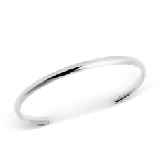 Arch Cuff Silver 6mm featuring a sleek, open-ended design with a polished silver finish and gently rounded edges, crafted from durable 316L stainless steel for a modern, minimalist look.