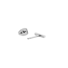 Crystal Bar Stud Silver earring shown with its butterfly back, highlighting the slim silver bar and secure fastening designed for comfortable everyday wear.
