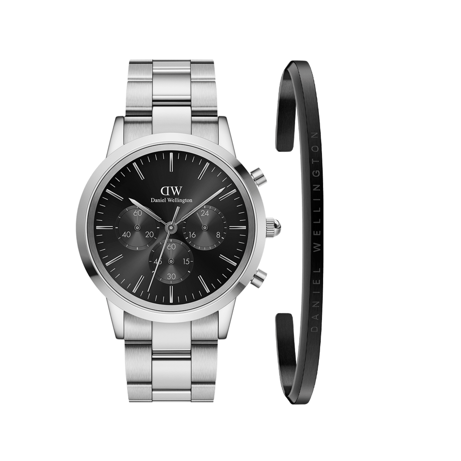 Iconic Chronograph Onyx S + Classic Bracelet Silver