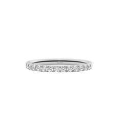 Mirelle Eternity Ring Silver 2 mm with a slim silver band set with a continuous row of white cubic zirconia crystals, offering a refined and modern finish.