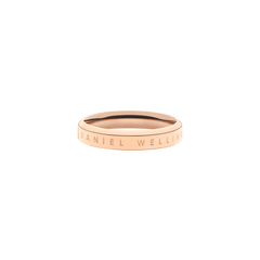 Classic Ring Rose Gold with a slim, minimalist band and engraved branding, featuring a polished rose gold finish suitable for everyday wear.