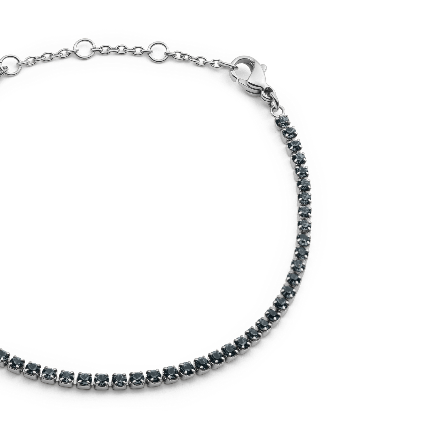 Classic Tennis Bracelet Nightfall Silver