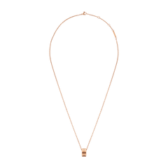 Elan Necklace Rose Gold with a fine adjustable chain and a polished rose gold ring pendant, offering a minimalist and elegant style suitable for everyday wear.