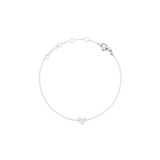 Crystal Zodiac Chain Bracelet Silver with a fine adjustable chain and a crystal-set zodiac charm, crafted in stainless steel for a refined and minimalist look.