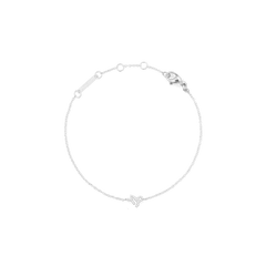 Crystal Zodiac Chain Bracelet Silver with a fine adjustable chain and a crystal-set zodiac charm, crafted in stainless steel for a refined and minimalist look.