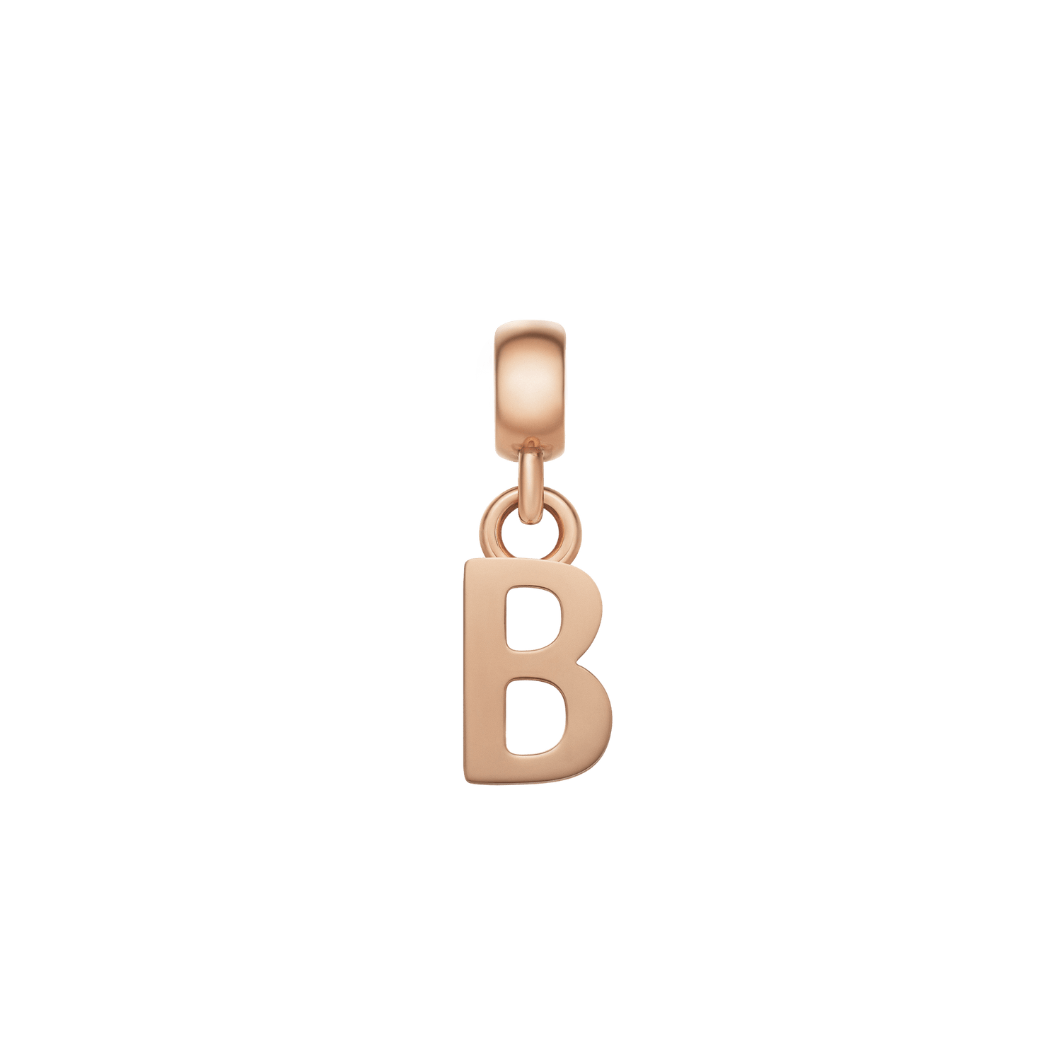 Letter Charm Rose Gold