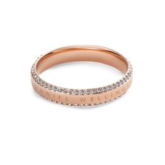 Classic Aura Duo Ring Rose Gold showcases a duo band design in rose gold with pavé-set white crystals and engraved branding, offering a sleek and contemporary style suitable for everyday jewellery collections.