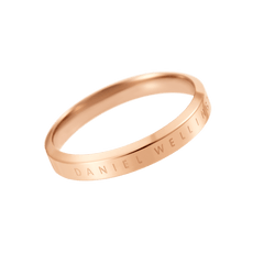 Classic Ring Rose Gold featuring a minimalist band design with a polished rose gold finish and subtle engraved branding, crafted for everyday wear and versatile styling.