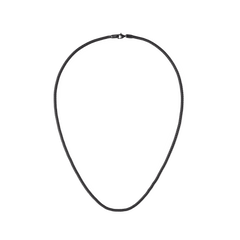 Black mesh chain necklace with a sleek, minimal design and a secure lobster clasp, crafted from 316L stainless steel for a modern, versatile accessory.