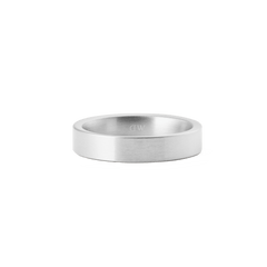 Line Ring Brushed Silver 4.5mm featuring a flat profile and softly brushed finish, crafted from high quality stainless steel for a timeless, minimalist look.