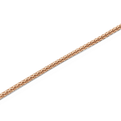Close-up of the Tide Mesh Necklace Rose Gold 1.8, highlighting the fine mesh chain design and polished rose gold finish.
