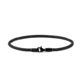 Sleek black Tide Mesh Bracelet Ashfield 2.8 featuring a minimalist mesh design and secure lobster clasp, crafted from high quality stainless steel for a modern, versatile look.