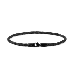 Sleek black Tide Mesh Bracelet Ashfield 2.8 featuring a minimalist mesh design and secure lobster clasp, crafted from high quality stainless steel for a modern, versatile look.
