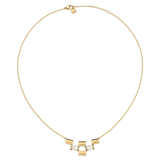 Bric Necklace Multi Crystal Gold