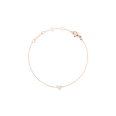 Crystal Zodiac Chain Bracelet Rose Gold with a fine rose gold chain, adjustable sizing rings, and a delicate crystal zodiac pendant, designed for a personalised and elegant jewellery style.