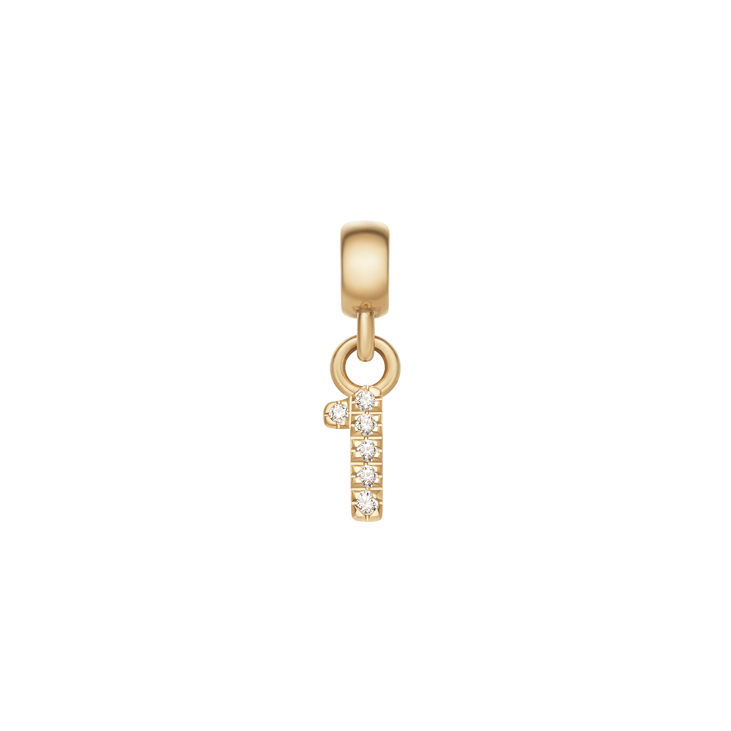 Crystal Number Charm Gold