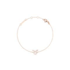Crystal Zodiac Chain Bracelet Rose Gold featuring a delicate rose gold chain with an adjustable clasp and a sparkling Taurus zodiac pendant set with crystals.