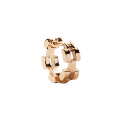 Single 3-Link Earrings Rose Gold hoop with a geometric open link design, crafted from stainless steel and finished in polished rose gold.